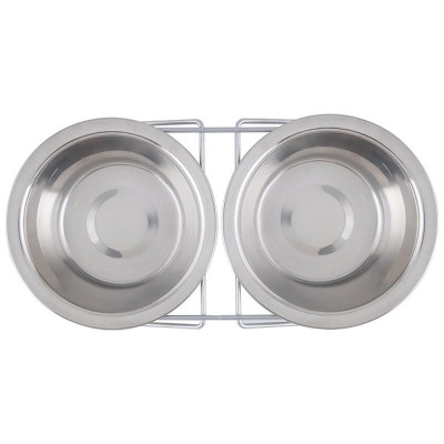 107306 Подставка с двумя мисками 300мл нерж.сталь-2