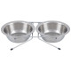 107306 Подставка с двумя мисками 300мл нерж.сталь