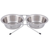 107307 Подставка с двумя мисками 180мл нерж.сталь