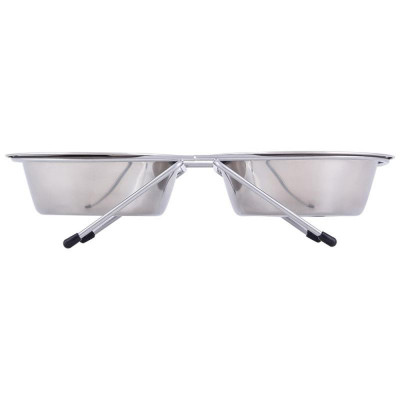 107307 Подставка с двумя мисками 180мл нерж.сталь-1