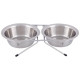 107307 Подставка с двумя мисками 180мл нерж.сталь