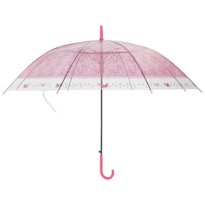 107551 Зонт-трость полуавтоматический BASIC, 90см (ЭВА) розовый-3
