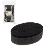 107565 Набор губок для мытья посуды двухслойных овальных KS-07 черный (5шт)