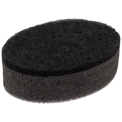 107565 Набор губок для мытья посуды двухслойных овальных KS-07 черный (5шт)-1