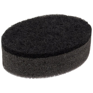 107566 Губка для мытья посуды двухслойная овальная KS-07 (черный)-1