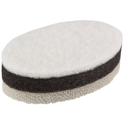 107571 Набор губок для мытья посуды трехслойных KS-09 белый/черный (5шт)-2