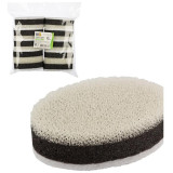 107572 Набор губок для мытья посуды трехслойных KS-09 белый/черный (10шт)