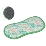 107842 Губка-скраб двухсторонняя 19х9.5см ' Рыжий кот' микрофибра+абразив