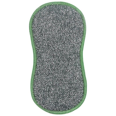 107842 Губка-скраб двухсторонняя 19х9.5см ' Рыжий кот' микрофибра+абразив-5