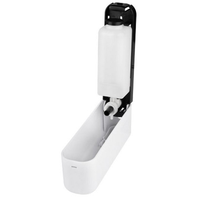 107869 Диспенсер для жидкого мыла нажимной настенный B0922, цвет белый-3