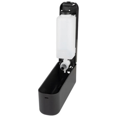 107870 Диспенсер для жидкого мыла нажимной настенный B0922, цвет черный-3