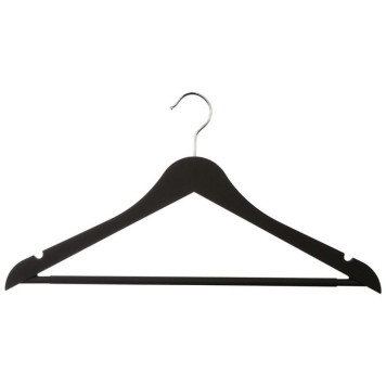 107879 Вешалка пластиковая c выемками с покрытием soft-touch 'Рыжий кот' цвет черный-1