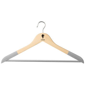 107887 Вешалка деревянная, флокированная Leonord цвет древесный-1