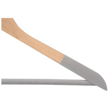 107888 Набор вешалок деревянных, флокированных Leonord (2шт) цвет древесный-3