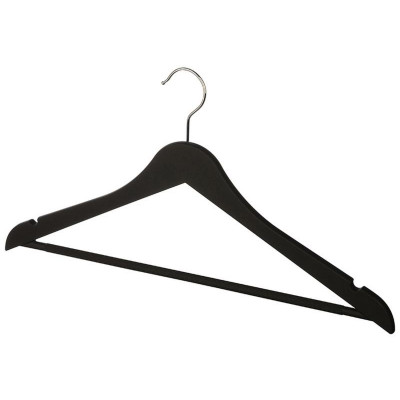 107883 Набор вешалок пластиковых c выемками с покрытием soft-touch 'Рыжий кот' (5шт) цвет черный-2