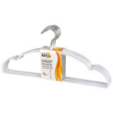 107902 Набор вешалок металлических с ПВХ покрытием 'Рыжий кот' (10шт) цвет белый