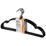 107903 Набор вешалок металлических с ПВХ покрытием 'Рыжий кот' (10шт) цвет черный