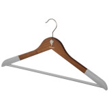 107907 Вешалка деревянная, флокированная Leonord цвет темно-коричневый