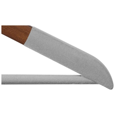 107907 Вешалка деревянная, флокированная Leonord цвет темно-коричневый-2