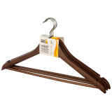 107911 Набор вешалок деревянных с перекладиной ' Рыжий кот' (3шт) цвет темно-коричневый