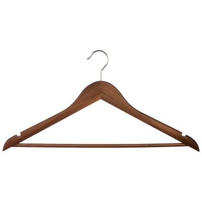 107911 Набор вешалок деревянных с перекладиной ' Рыжий кот' (3шт) цвет темно-коричневый-1