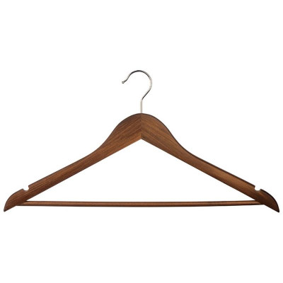 107912 Набор вешалок деревянных с перекладиной ' Рыжий кот' (5шт) цвет темно-коричневый-2