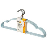 107915 Набор вешалок металлических с ПВХ покрытием 'Рыжий кот' (10шт) цвет бирюзовый