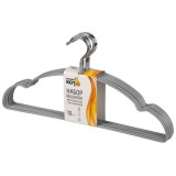 107916 Набор вешалок металлических с ПВХ покрытием 'Рыжий кот' (10шт) цвет серый