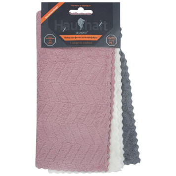 107934 Набор салфеток из микрофибры Leonord 3шт (30х30см)-1