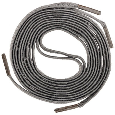 107990 Шнурки с магнитным фиксатором плоские эластичные, серые-1