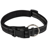 108056 Ошейник для собак регулируемый светоотражающий (33-41см) черный