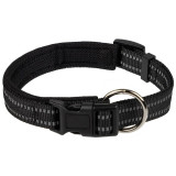 108057 Ошейник для собак регулируемый светоотражающий (38-47см) черный