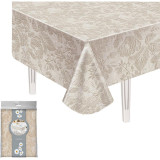 108229 Скатерть ПВХ с бейкой 130х110см ' Перспектива' коллекция ' Лён' арт 91/10 (6364)