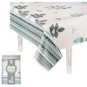 108230 Скатерть ПВХ с бейкой 130х110см ' Перспектива' коллекция ' Лён' арт 617/6 (6388)