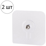 108489 Крючки самоклеящиеся винтовые для полок/картин, 2шт
