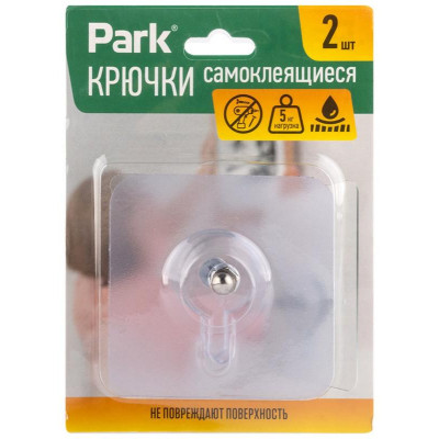 108489 Крючки самоклеящиеся винтовые для полок/картин, 2шт-2