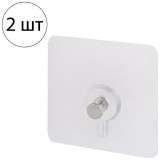 108490 Крючки самоклеящиеся винтовые для полок/картин, 2шт
