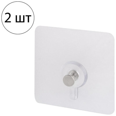 108490 Крючки самоклеящиеся винтовые для полок/картин, 2шт