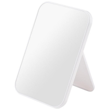 108713 Зеркало косметическое настольное 'Рыжий кот' 14х20см, цвет белый