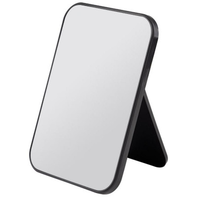 108714 Зеркало косметическое настольное 'Рыжий кот' 14х20см, цвет черный