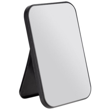 108717 Зеркало косметическое настольное 'Рыжий кот' 10х15см, цвет черный