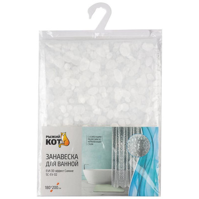 108744 Занавеска для ванной SC-EV-02 'Рыжий кот' EVA 3D эффект Сияние