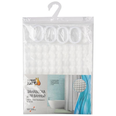 108747 Занавеска для ванной SC-EV-05 'Рыжий кот' EVA 3D эффект Калейдоскоп