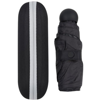 108792 Зонт мини складной (в чехле-капсуле) 90см черный