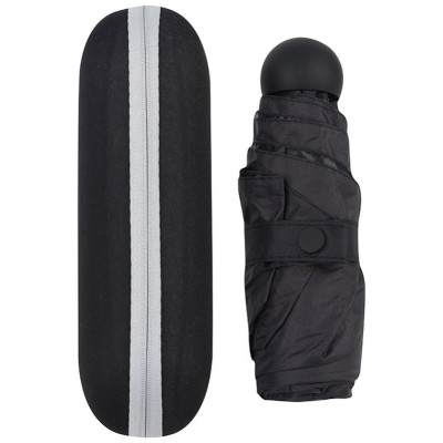 108792 Зонт мини складной (в чехле-капсуле) 90см черный