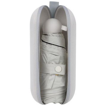 108793 Зонт мини складной 90см (в чехле-капсуле) серый-1