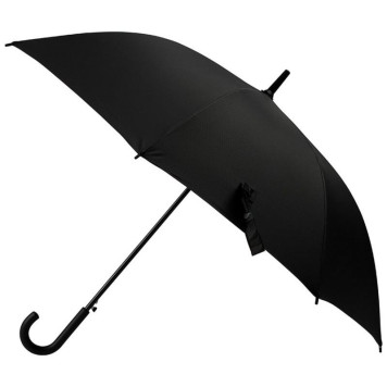 108971 Зонт-трость полуавтоматический складной 119см (полиэстер) черный-1