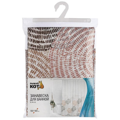 108999 Занавеска для ванной SP-PE-53 'Рыжий кот' Шары-1