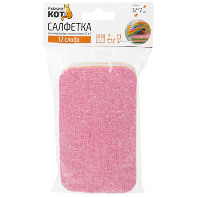 109044 Салфетка из микрофибры многослойная 12в1 Рыжий кот-4