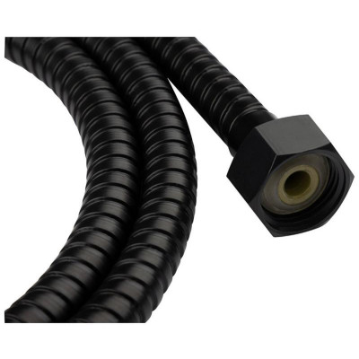 109085 Шланг для душа, 150см, 1/2-1/2 (черный) Рыжий кот-1